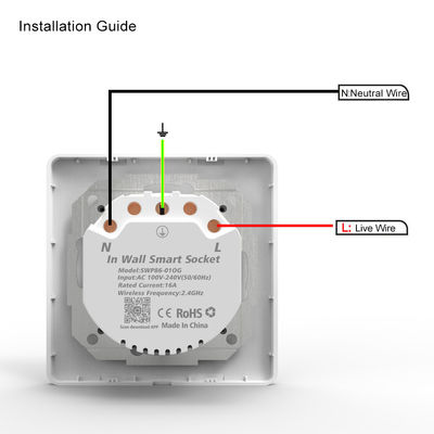 supporto Amazon Alexa Google Home Smart Plug della spina dell'incavo di 100-240V UE StandardSmart Wifi