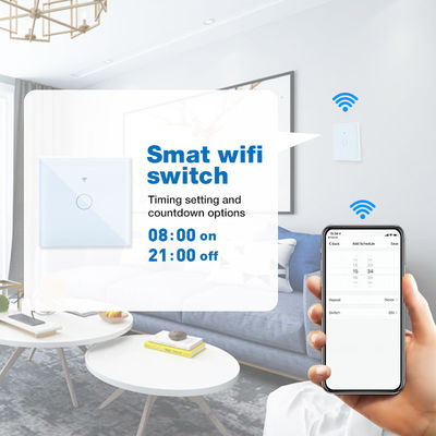 Commutatore standard BRITANNICO della parete del ODM UE 1gang Smart Wifi dell'OEM impermeabile per automazione della casa