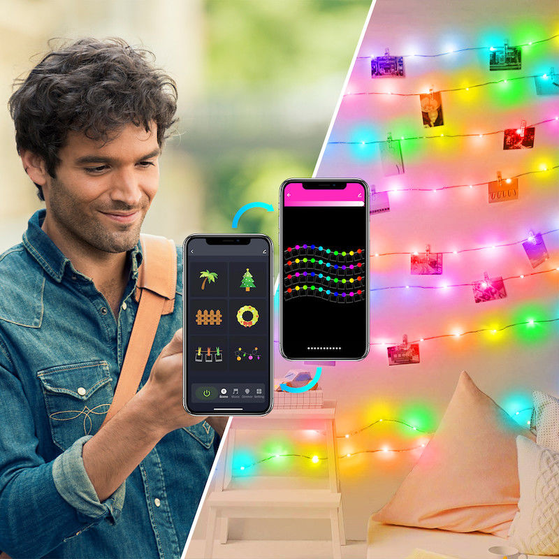 Corda decorativa di controllo impermeabile all'aperto di Ip44 Amazon Alexa Smart Light Bulbs Remote
